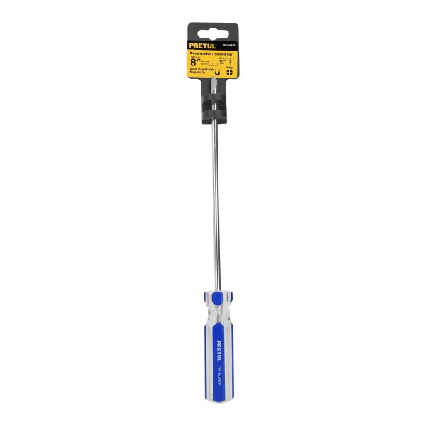 21475 - Desarmador de cruz 1/4 x 8' mango de PVC, Pretul
