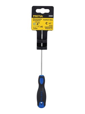 28082 - Desarmador de cruz 1/8' x 4' mango Comfort Grip, Pretul