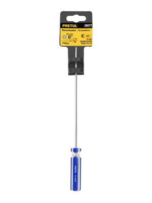 28077 - Desarmador de cruz 1/8' x 6' mango de PVC, Pretul