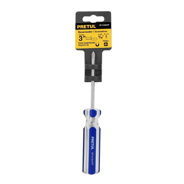 21471 - Desarmador de cruz 3/16 x 3' mango de PVC, Pretul