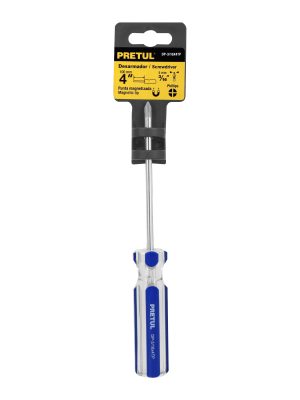 21473 - Desarmador de cruz 3/16 x 4' mango de PVC, Pretul