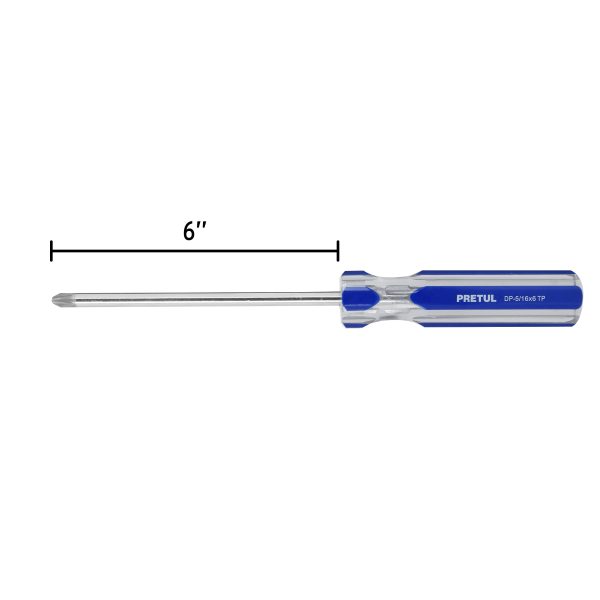 21470 - Desarmador de cruz 5/16 x 6' mango de PVC, Pretul