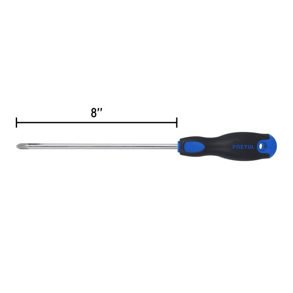 28088 - Desarmador de cruz 5/16' x 8' mango Comfort Grip, Pretul