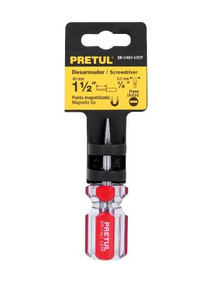 DR-1-4X1-1-2TPE1.jpg 21461 - Desarmador plano 1/4 x 1-1/2' mango de PVC, Pretul