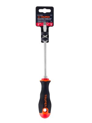 14000 - Desarmador plano 1/4' x 6' mango Comfort Grip, Truper