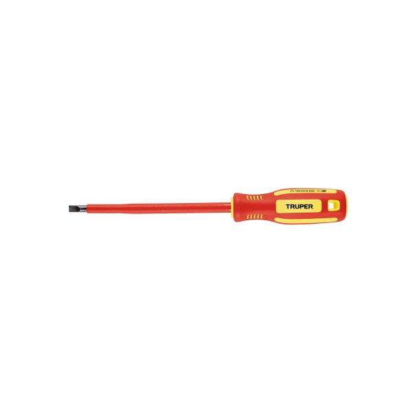 102243 - Desarmador dieléctrico plano 1/4' x 6', Truper