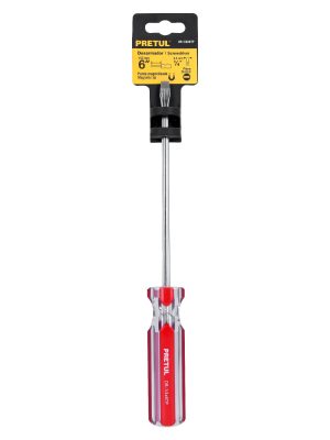 DR-1-4X6TPE1.jpg 21462 - Desarmador plano 1/4 x 6' mango de PVC, Pretul