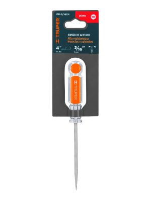 DR-3-16X4E1.jpg 13990 - Desarmador plano 3/16' x 4' mango de acetato, Truper