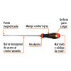 18546 - Desarmador plano 5/16' x 10' mango Comfort Grip, Truper
