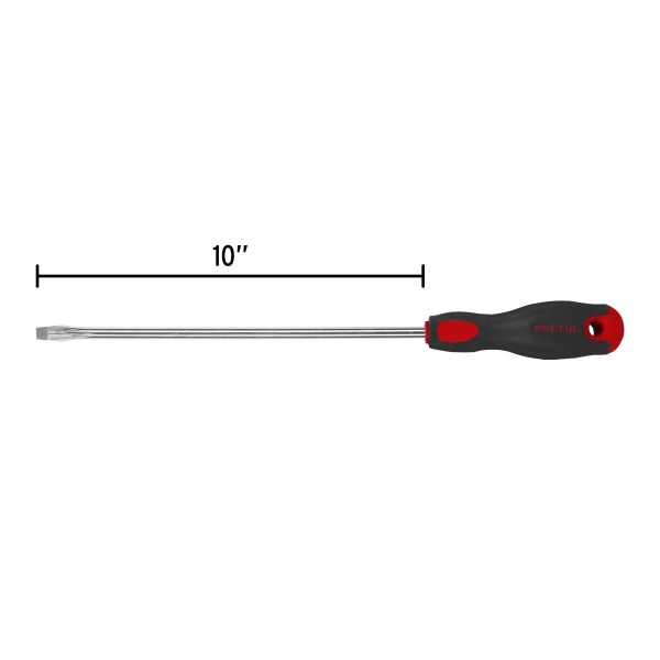 28079 - Desarmador plano 5/16' x 10' mango Comfort Grip, Pretul