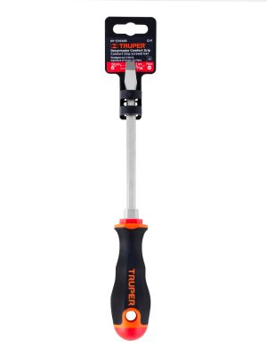 14006 - Desarmador plano 5/16' x 6' mango Comfort Grip, Truper