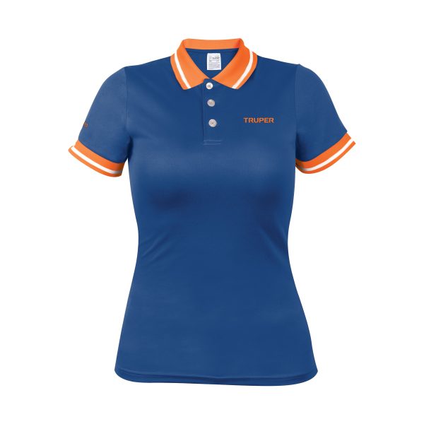 69972 - Playera polo performance para mujer, azul, G, Truper
