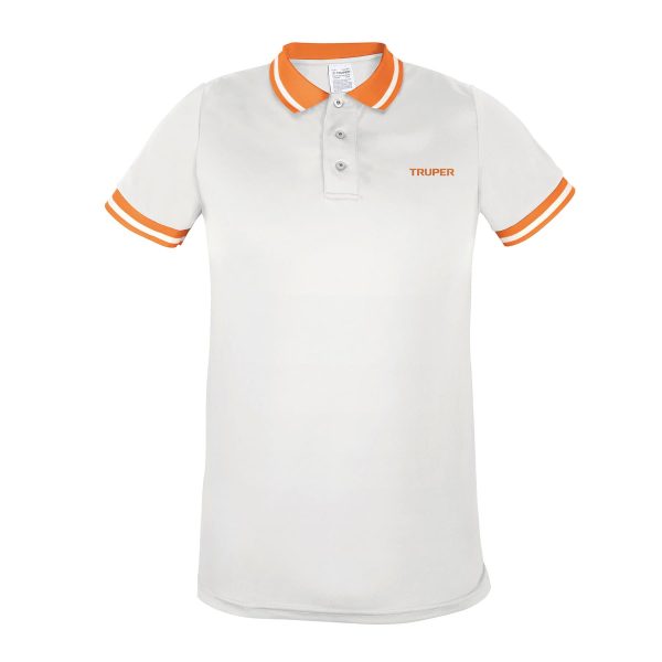 69975 - Playera polo performance para hombre, blanca, G, Truper