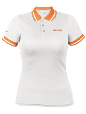 69979 - Playera polo performance para mujer, blanca, M, Truper