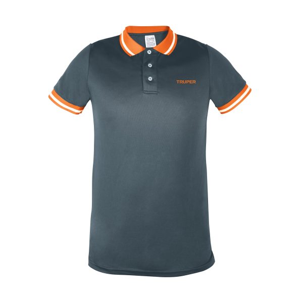 61081 - Playera polo performance para hombre, gris, CH, Truper