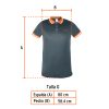 61083 - Playera polo performance para hombre, gris, G, Truper