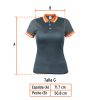 61088 - Playera polo performance para mujer, gris, G, Truper