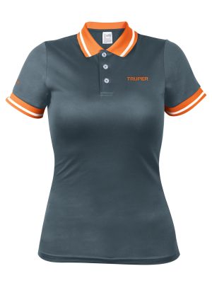 61087 - Playera polo performance para mujer, gris, M, Truper