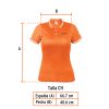 69986 - Playera polo performance para mujer, naranja, CH, Truper