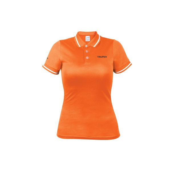 69987 - Playera polo performance para mujer, naranja, M, Truper