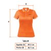 69987 - Playera polo performance para mujer, naranja, M, Truper