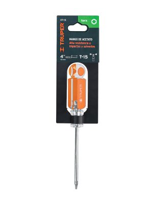 15102 - Desarmador punta Torx T 15 mango de acetato, Truper