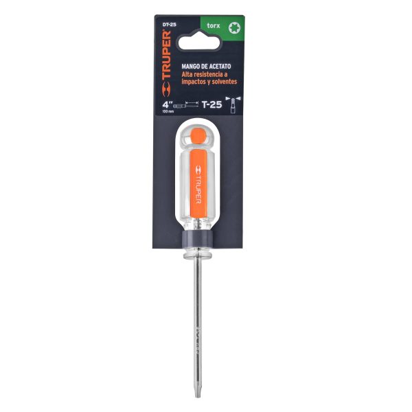 15104 - Desarmador punta Torx T 25 mango de acetato, Truper