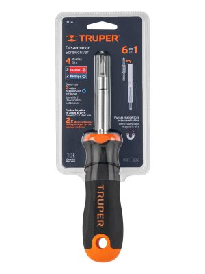 14200 - Desarmador 2 puntas dobles y barra con 2 cajas hexagonales