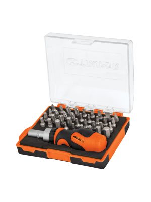 17845 - Desarmador tipo trompo con matraca y 36 puntas, Truper