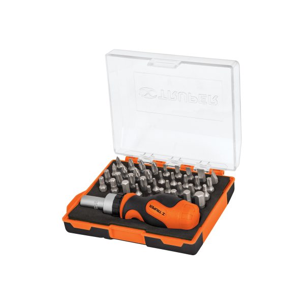 17845 - Desarmador tipo trompo con matraca y 36 puntas, Truper