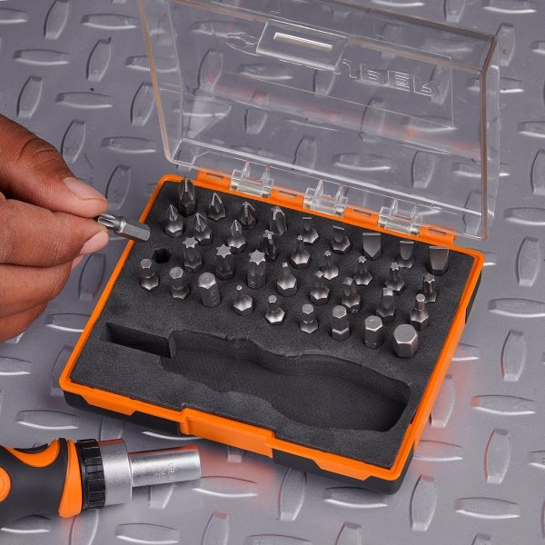 17845 - Desarmador tipo trompo con matraca y 36 puntas, Truper