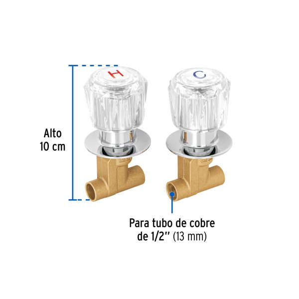 E-052AFC2.jpg 49252 - Juego llaves empotrar roscables, maneral acrílico, Foset