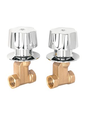 49800 - Juego llaves empotrar roscables, maneral metálico, Basic