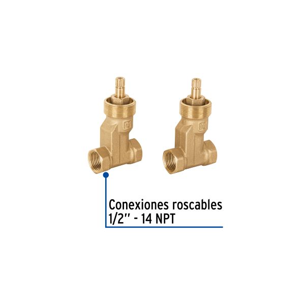 E-052SBFC1.jpg 49802 - Juego llaves empotrar roscables, compresión, s/maneral,Basic