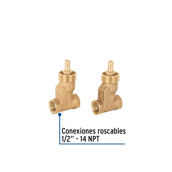 49146 - Juego llaves empotrar roscables, compresión, s/maneral,Foset