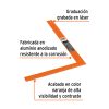 101386 - Escuadra 16'x24' de aluminio color naranja para cantero