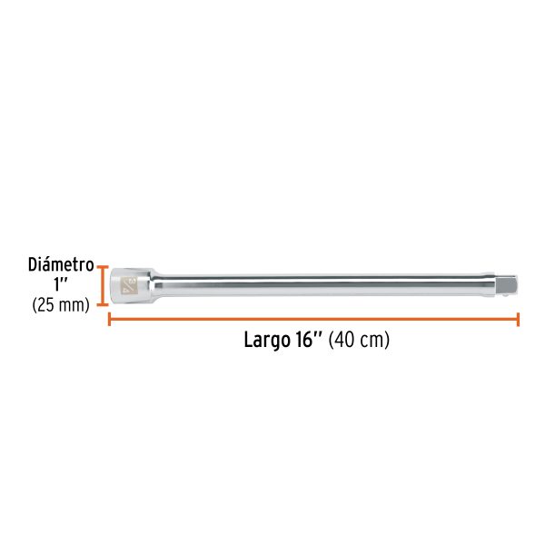 13906 - Extensión cuadro 3/4' para matraca, largo 16', Truper