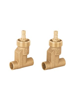 49803 - Juego llaves empotrar soldables, compresión, s/maneral,Basic