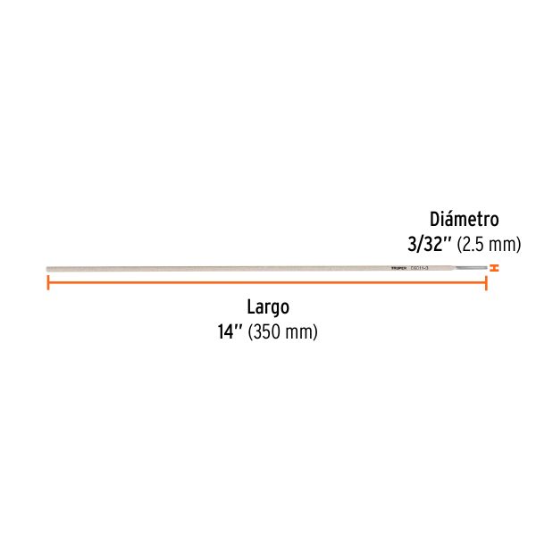 101534 - Bolsa con 1 kg de electrodos 6011 de 3/32', Truper