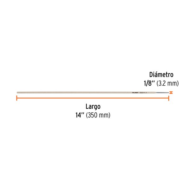 15460 - Bolsa con 1 kg de electrodos 6011 de 1/8', Truper