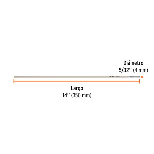 15461 - Bolsa con 1 kg de electrodos 6011 de 5/32', Truper