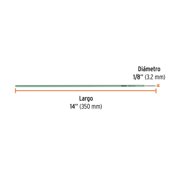 14361 - Bolsa con 1 kg de electrodos 6013 de 1/8', Truper