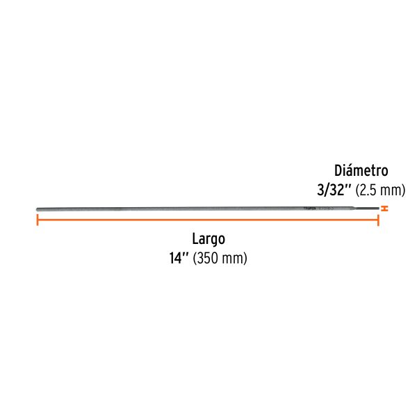 101535 - Bolsa con 1 kg de electrodos 7018 de 3/32', Truper