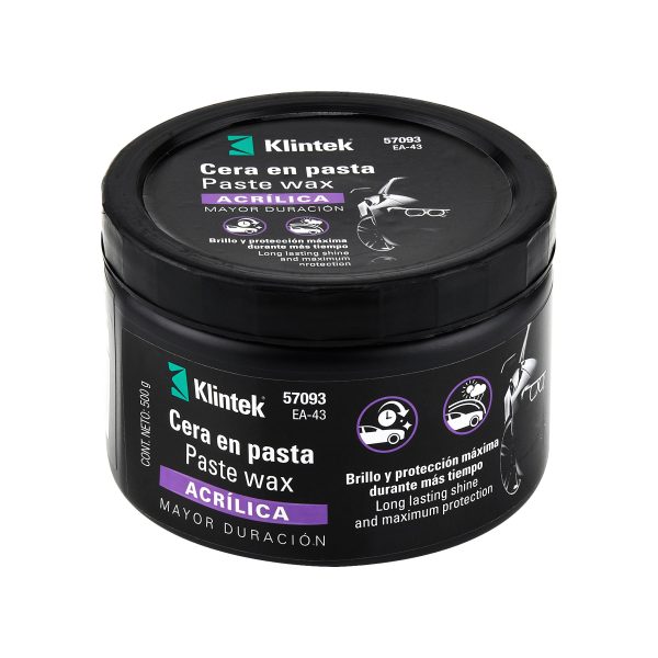 57093 - Cera pasta acrílica para auto, 500 g, KLINTEK