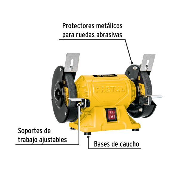 28237 - Esmeril de banco de 6' de 1/4 HP (185 W), Pretul