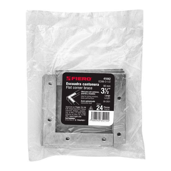 ECAN-3-1-2E1.jpg 41042 - Bolsa c/24 escuadras planas cantoneras 3-1/2'x3-1/2', Fiero