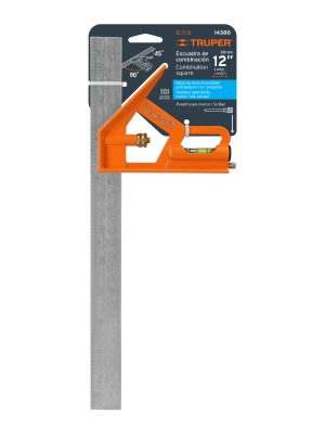 14380 - Escuadra 12' de combinación con punzón para marcar, Truper