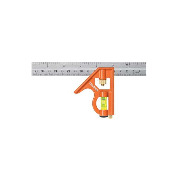 14369 - Escuadra 7' de combinación con punzón para marcar, Truper
