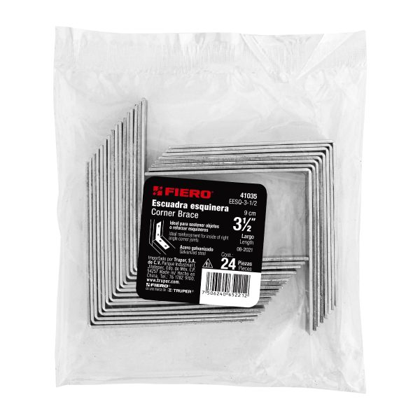 EESQ-3-1-2E1.jpg 41035 - Bolsa con 24 escuadras esquineras 3-1/2' x 3-1/2', Fiero