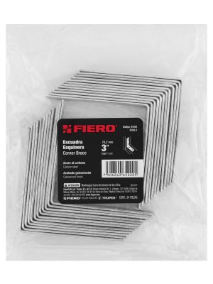 41034 - Bolsa con 24 escuadras esquineras 3' x 3', Fiero